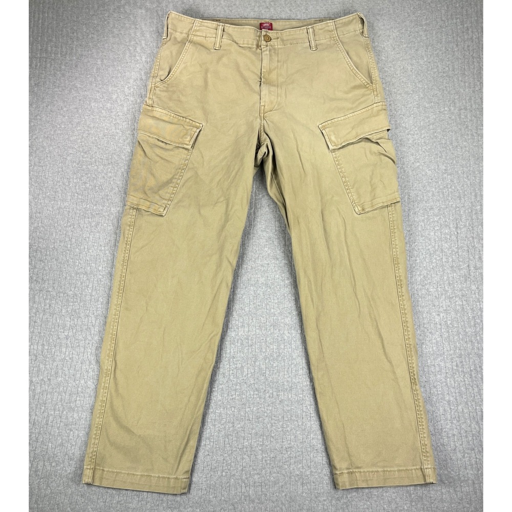 Levi's XX Cargo Taper Pants Men 38x32 Fits 36X30 Khaki Tan Utility Workwear